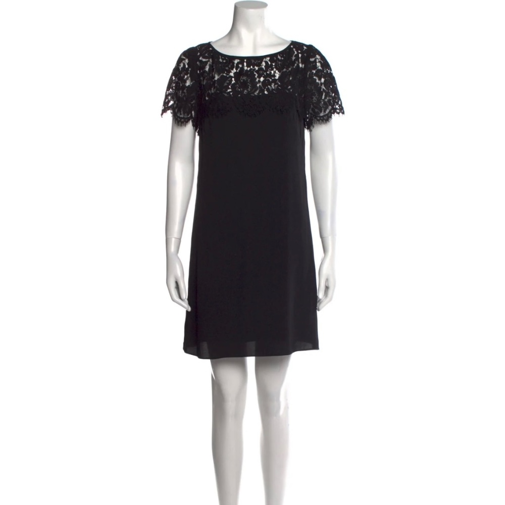 Milly Silk Mini Dress, Black, Size 4